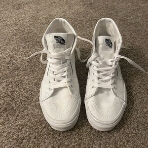 Vans White High Tops -worn twice